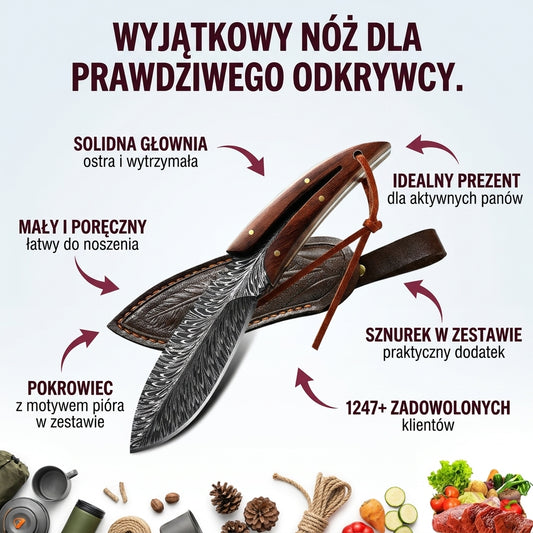 WYJĄTKOWY NÓŻ Z POKROWCEM
