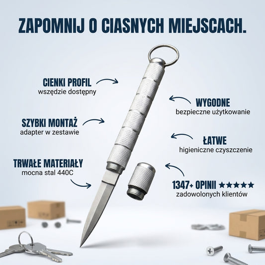 SREBRNY NÓŻ ZE SKUWKĄ
